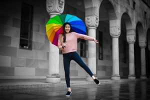Girl Dancing In Rain